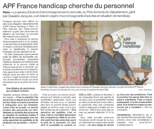 2022 06 13 Article Ouest France Recrutement.PNG